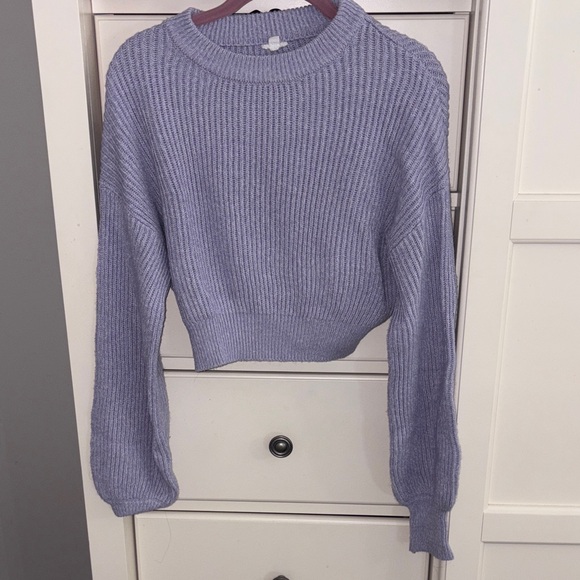 Garage Lilac Ribbed Crew Neck Sweater - Picture 1 of 1